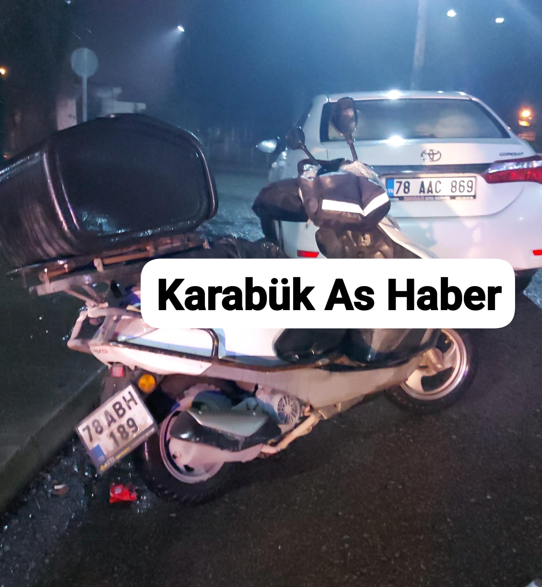 Karabük’te motosikletle otomobil çarpıştı: 1 yaralı
