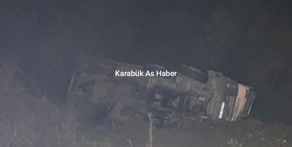 Beton Mikseri Uçuruma Devrildi: 2 Kişi Yaralandı..