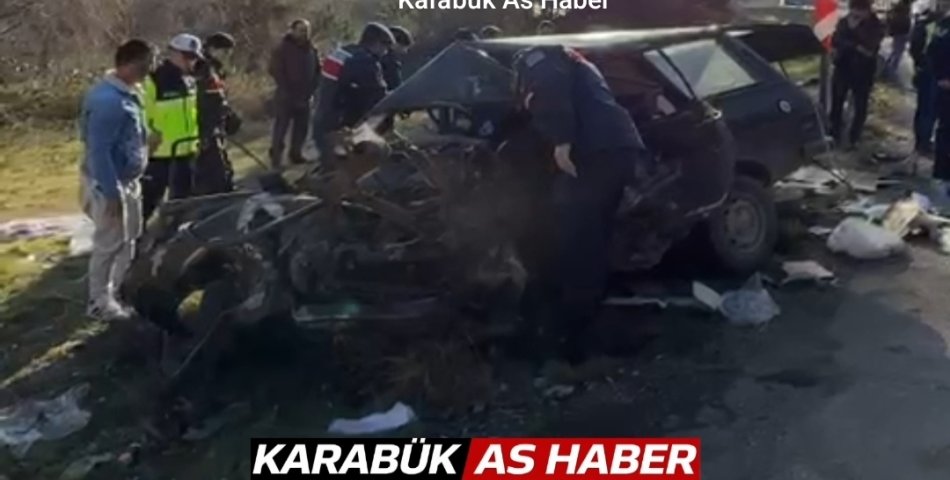 Otomobille Kamyon Çarpıştı.2 Ölü,4 Yaralı.