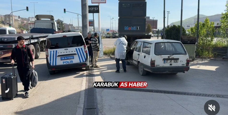 ÇALINAN OTOMOBİL AKARYAKIT İSTASYONUNDA BULUNDU