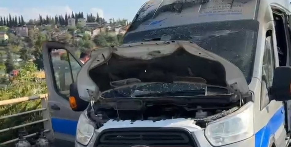 Hasta Taşıyan Nakil Aracı Alevlere Teslim Oldu.