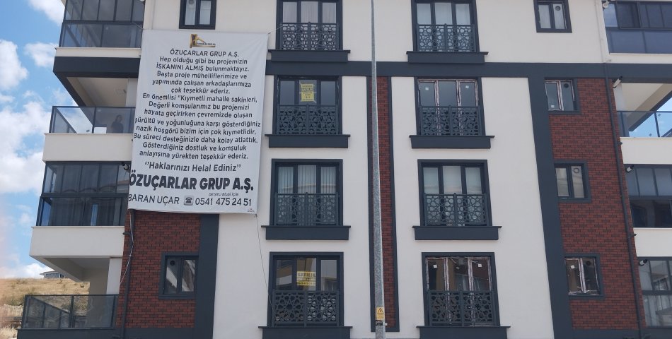 Karabük’te İnşaat Firmasından Dikkat Çeken Teşekkür Mesajı