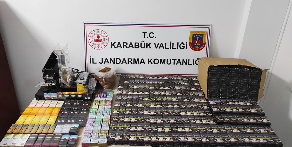 Karabük'te Kaçakçılık Operasyonu: Çok Sayıda Tütün ve Makaron Ele Geçirildi