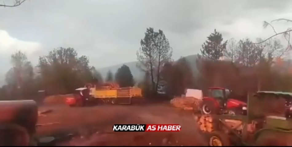 Orman İşçilerinin Yanına Yıldırım Düştü.