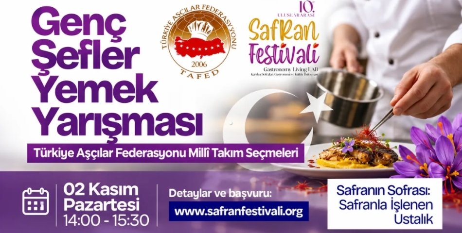 SAFRAN FESTİVALİ’NDE GASTRONOMİ YARIŞMALARINA BAŞVURULAR BAŞLADI